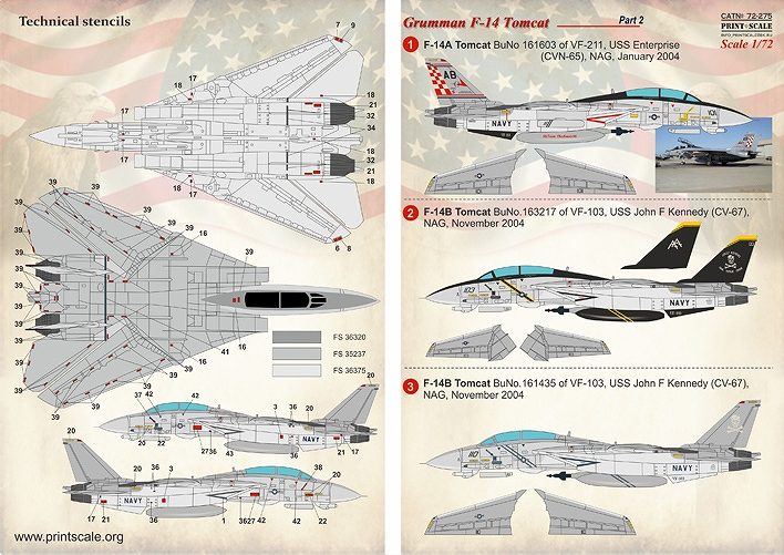 【新製品】72275)グラマン F-14A/B トムキャット Pt.2