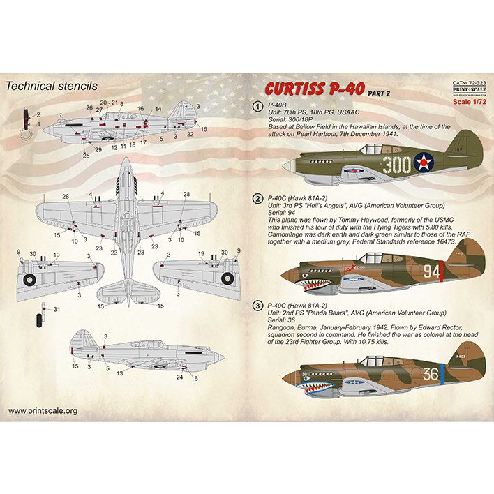 【新製品】72323 カーチス P-40 Pt.2