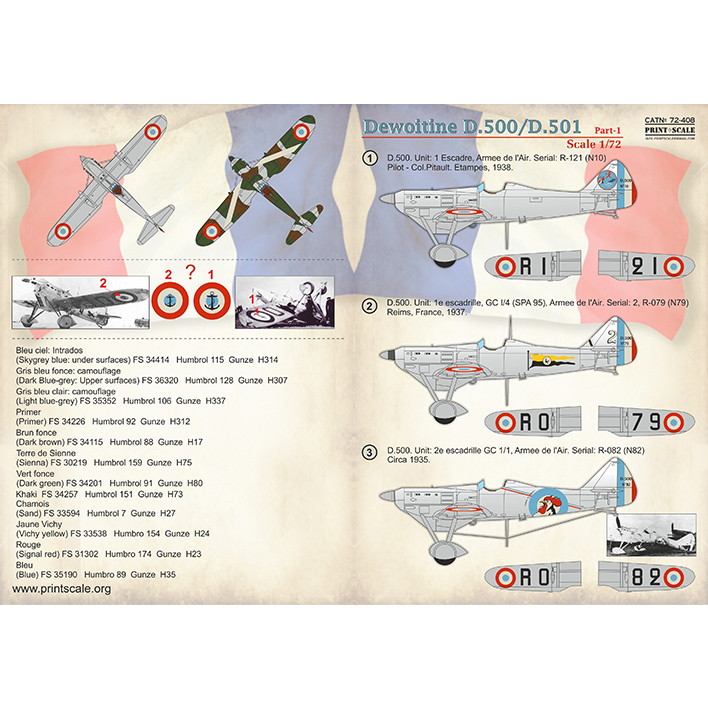 【新製品】72408 デヴォアティーヌ D.500/D.501 Pt.1