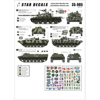 【新製品】[2014893509852] 35-985)南オセチア紛争 2008 ロシア軍AFV デカールセット