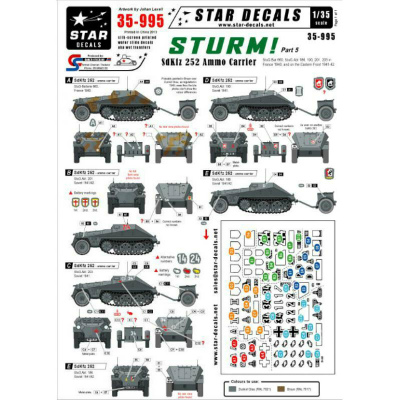 【新製品】[2014893509951] 35-995)突撃砲#5 Sd.Kfz.252 弾薬運搬車 デカールセット