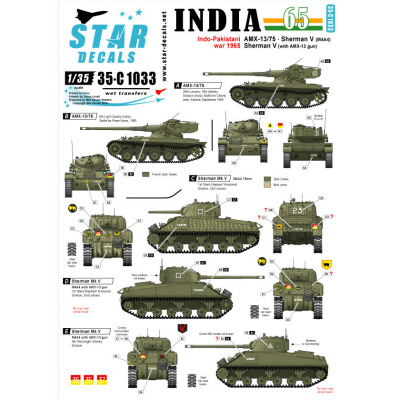 【新製品】35-C1033)インド・パキスタン戦争'65 デカールセット