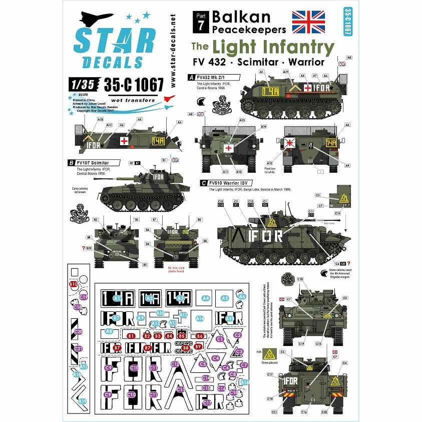 【新製品】35-C1067)バルカン半島の平和維持軍 #7 FV432、シミター、ウォリアー