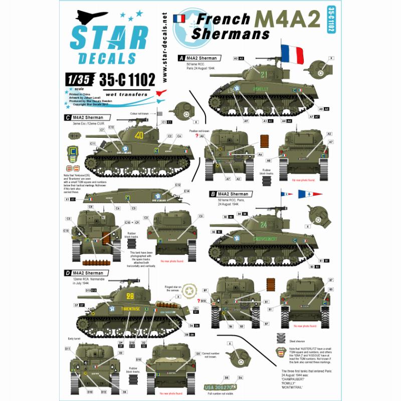 【新製品】35-C1102)自由フランス軍のシャーマン#1 M4A2 1944-45