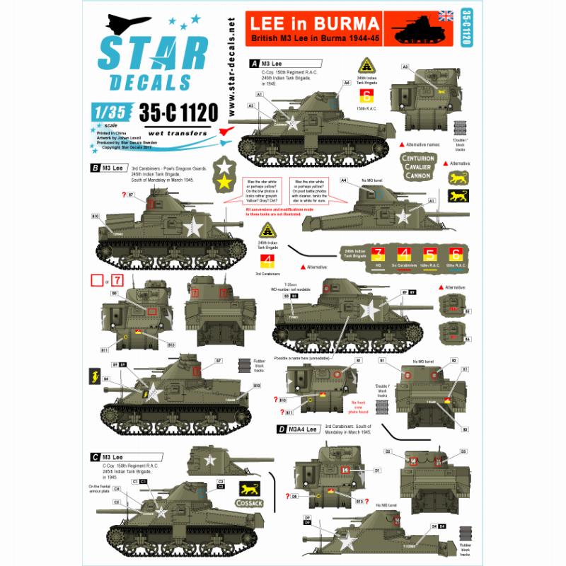 【新製品】35-C1120)ビルマ戦線の英軍M3リー