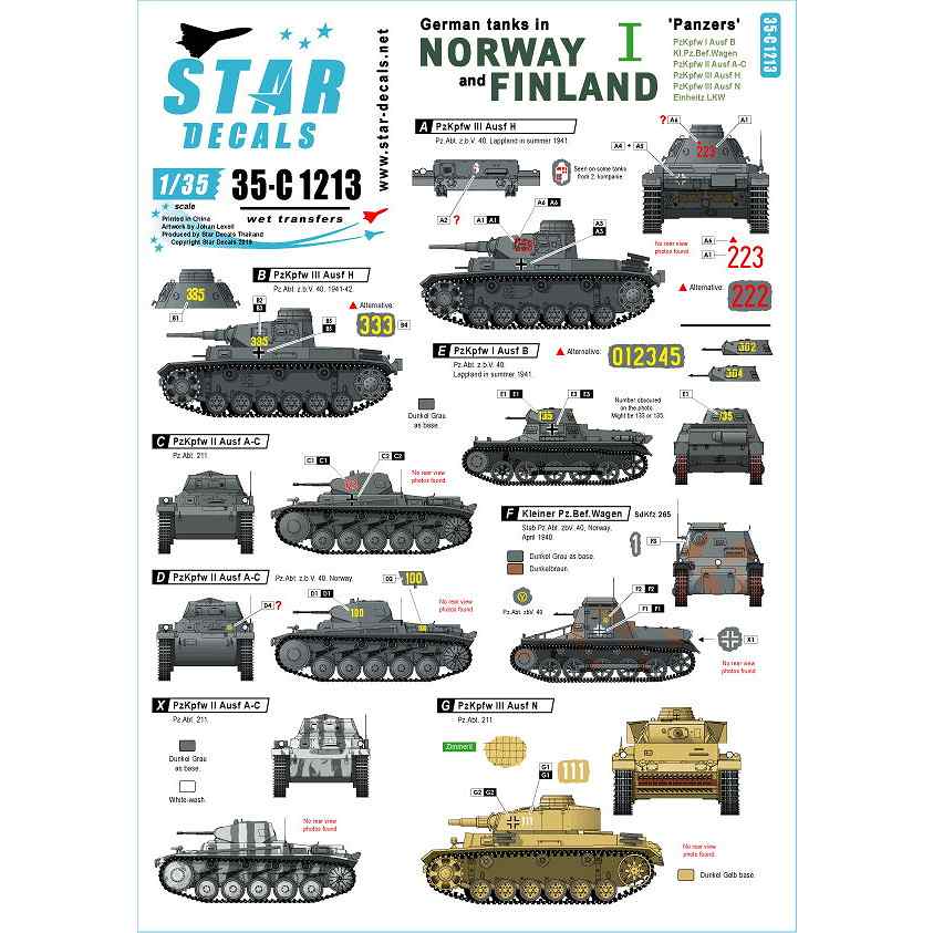 【新製品】35-C1213 WWII 独 ノルウェーとフィンランドに進駐したドイツ戦車 #1