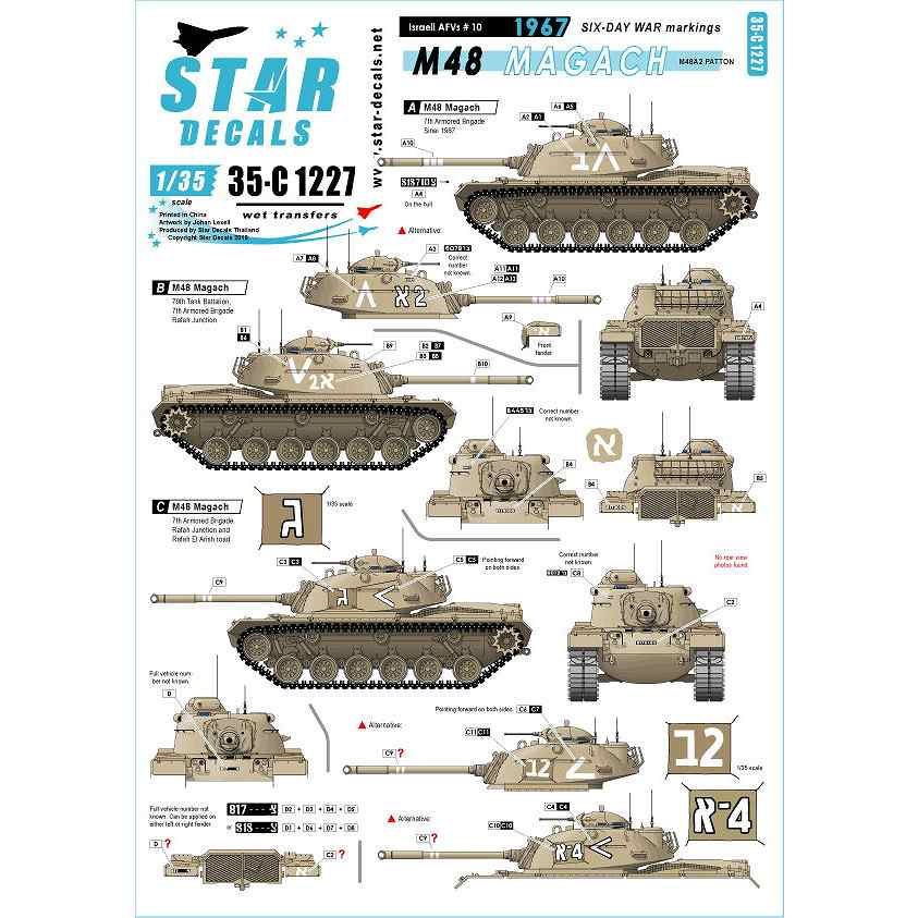 【新製品】35-C1227 IDF イスラエルのAFV ＃10 1967年 六日間戦争 M48マガフ/M48A2パットン