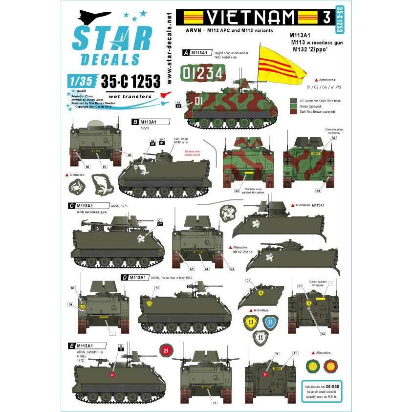 【新製品】35-C1253 ARVN#3 南ベトナム陸軍所属のM113