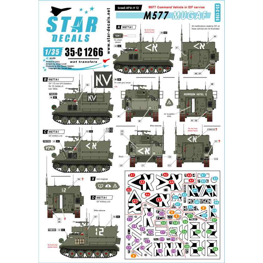 【新製品】35-C1266 現用 中東 イスラエル国防軍(IDF)AFV♯12 IDFで運用されたM577Mugaf