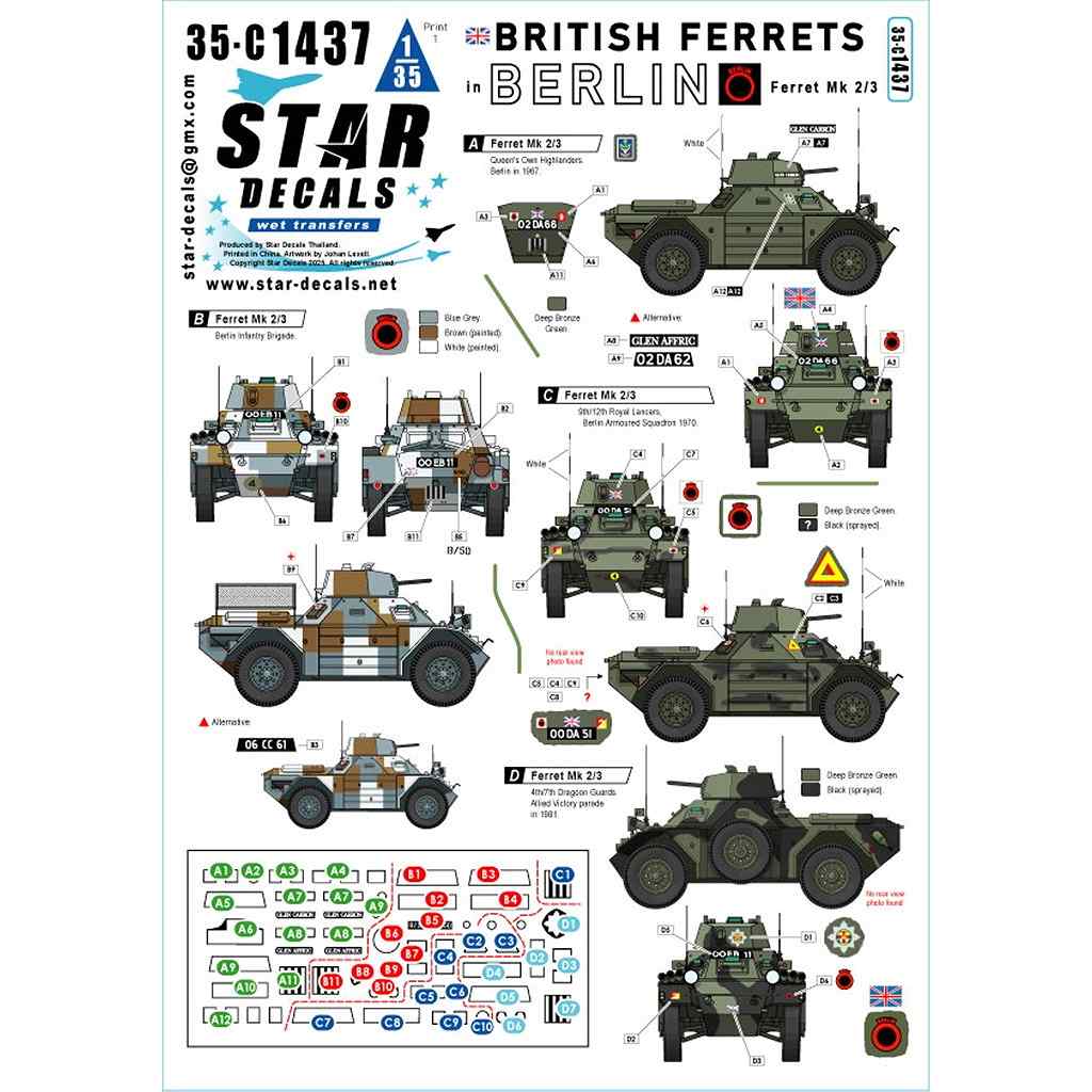 【新製品】35-C1437 1/35 現用 ベルリン旅団のイギリス軍フェレットMk.2/3