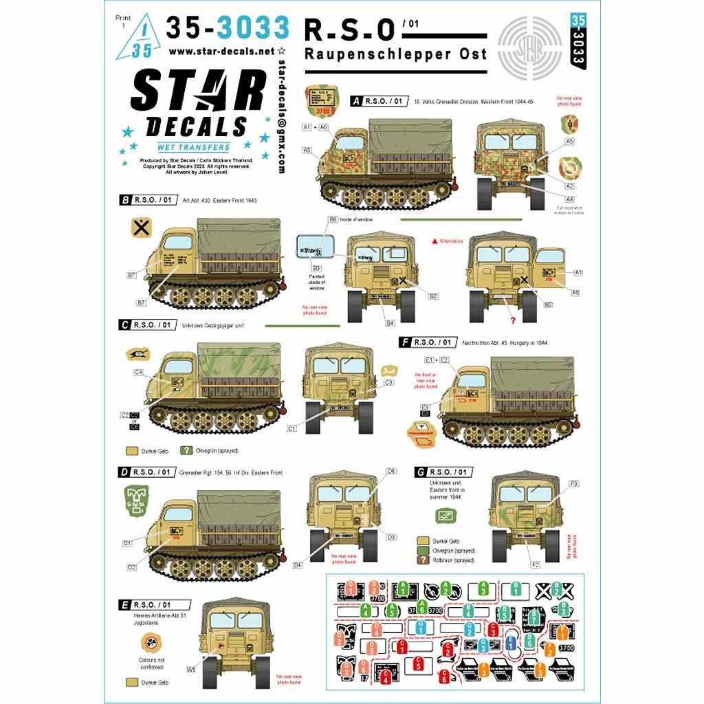 【新製品】35-3033 1/35 WWII ドイツ RSO/01 シュタイヤー東部戦線用履帯式牽引車