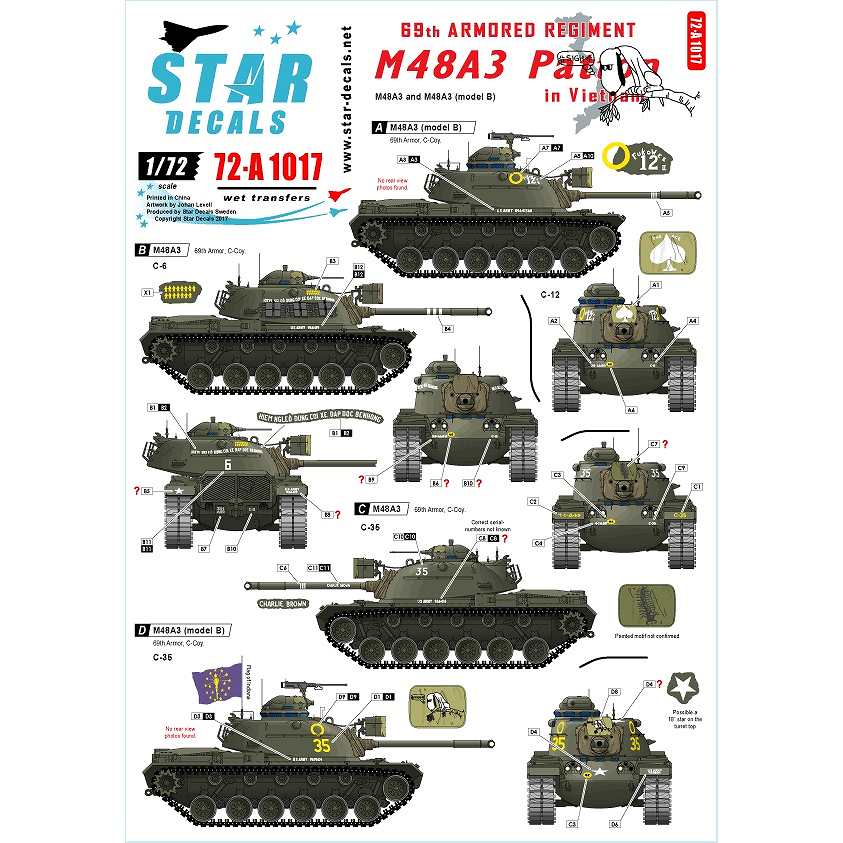 【新製品】72-A1017)ベトナム戦のM48A3 第69戦車連隊