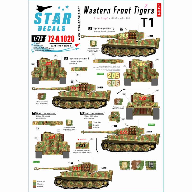 【新製品】72-A1020)西部戦線のティーガー#2 SS第101重戦車大隊 第2,3中隊