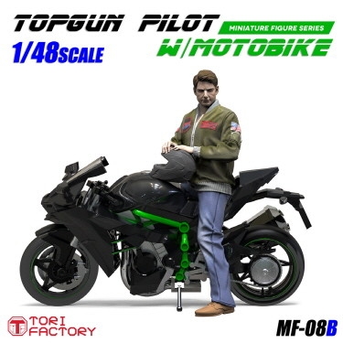 【新製品】MF-08B 現用 米 愛車に跨るアメリカ軍パイロット 大型スーパーバイク付