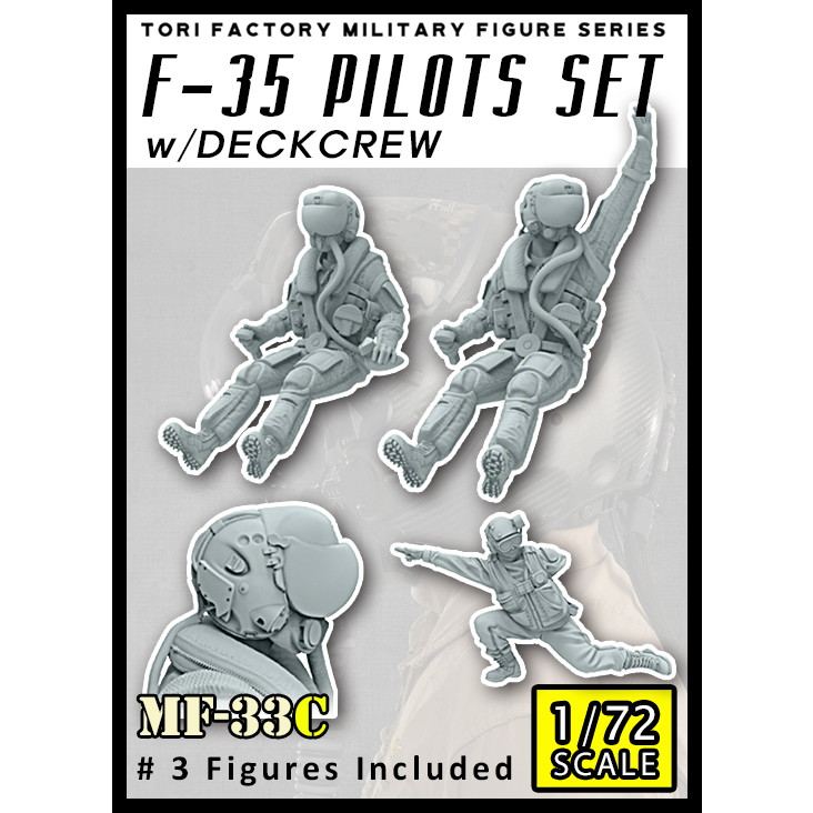 【新製品】MF-33C 1/72 F-35海兵隊パイロットセット デッキクルー付(3体セット)