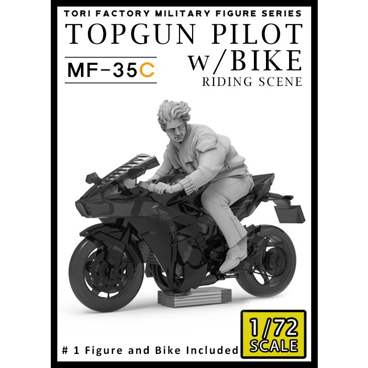 【新製品】MF-35C 1/72 トップガンパイロットw/疾走するバイク