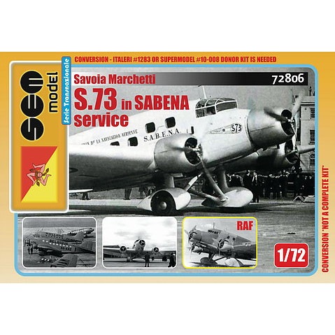 【新製品】72806 サヴォイア・マルケッティ S.M.73 サベナ・ベルギー航空 コンバージョンセット