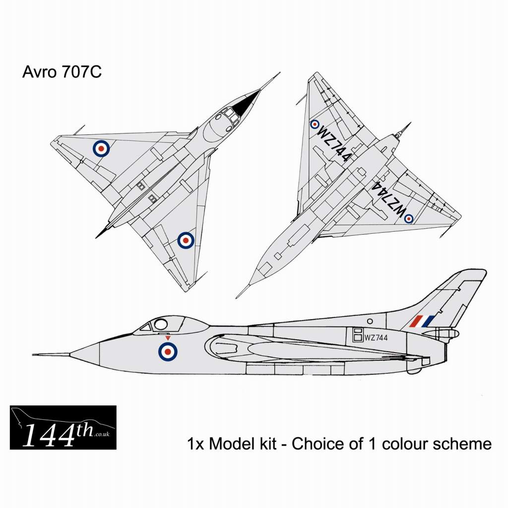 【新製品】144003 アブロ 707C デルタ翼実験機 複座型