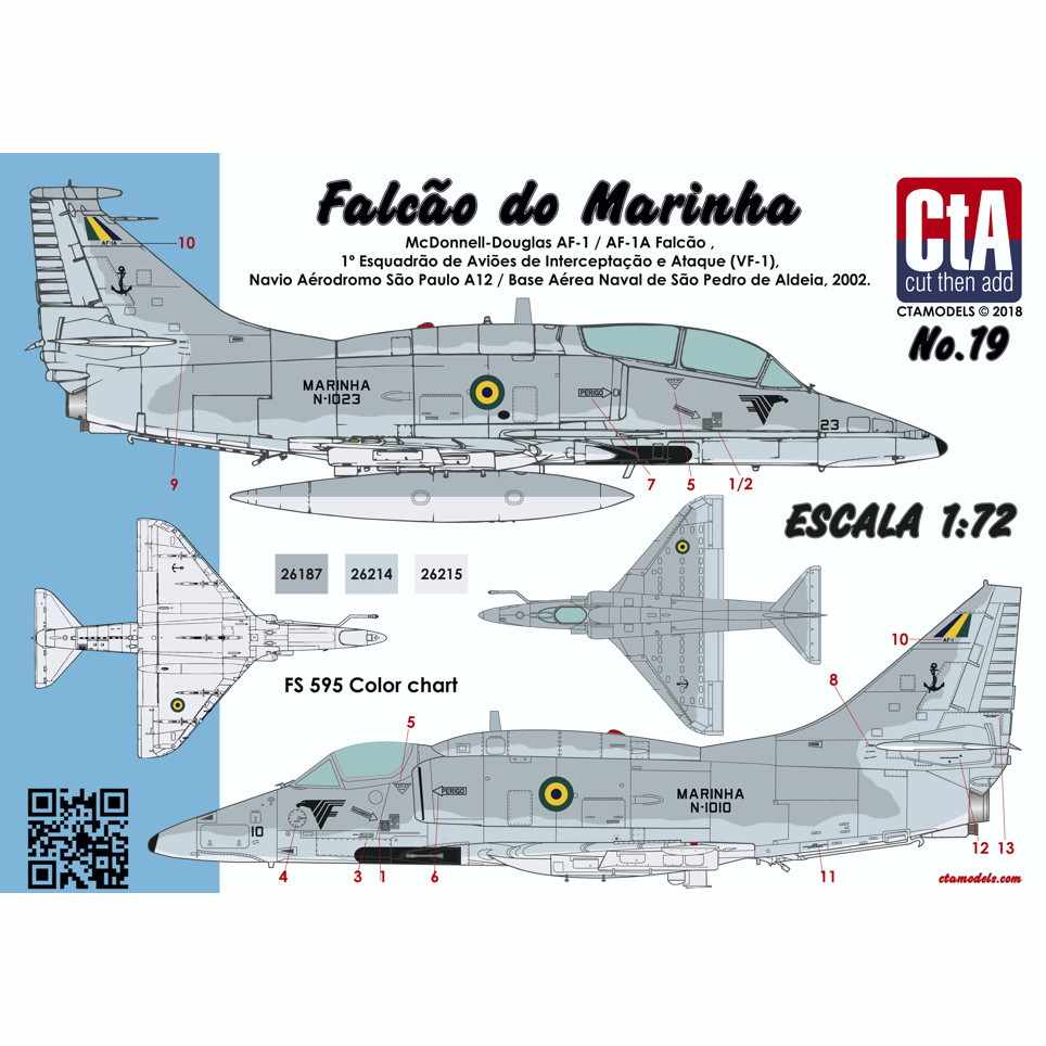 【新製品】CTA-19 AF-1/AF-1A スカイホーク ブラジル海軍