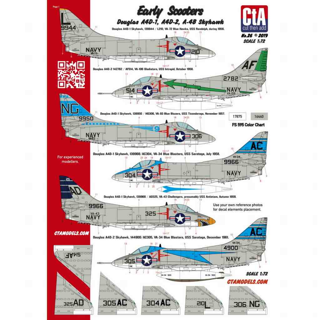 【新製品】CTA-26 ダグラス A-4D-1/A-4D-2/A-4B スカイホーク