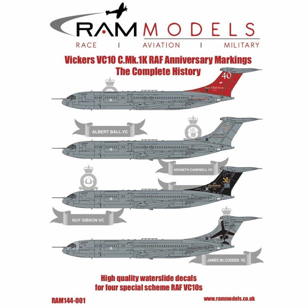 【新製品】144-001 ヴィッカース VC10 C.Mk.1K イギリス空軍 記念塗装