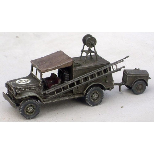 【新製品】GI 036 WWII アメリカ ダッジ WC-59 電話線修理工兵車 w/K38 トレーラー