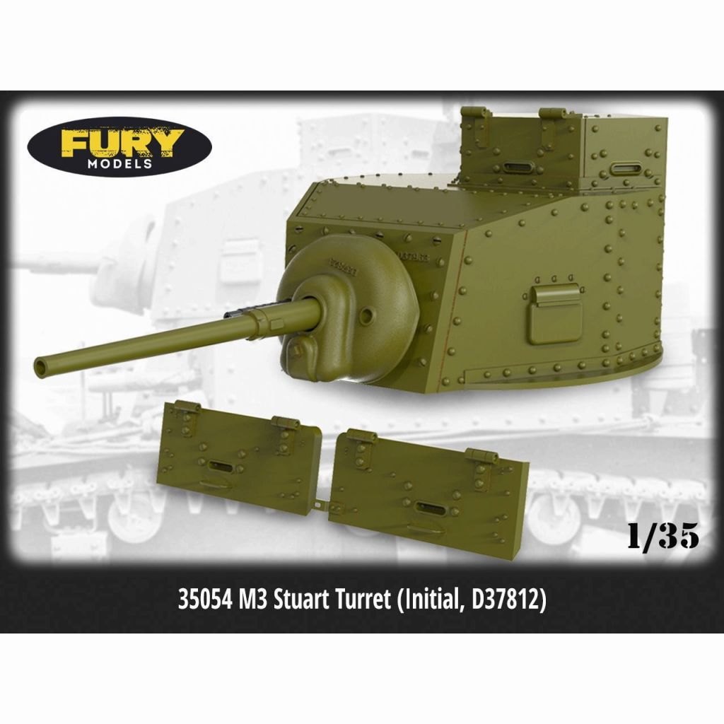 【新製品】FM35054 1/35 WWII 米陸軍 M3スチュアート用初期生産型砲塔セット(タミヤ用)