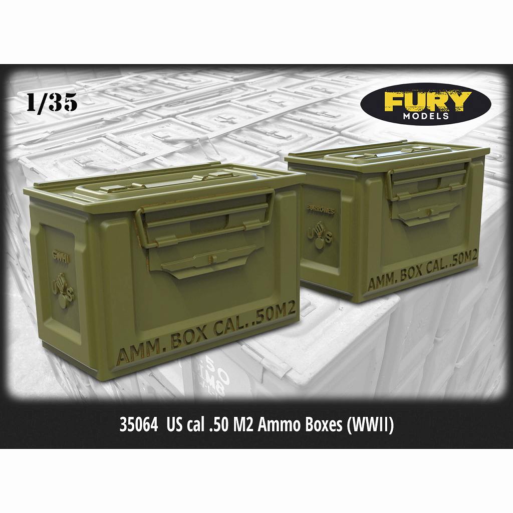 【新製品】FM35264 1/35 WWII アメリカ .50口径(12.7mm) M2弾薬箱(6個入)