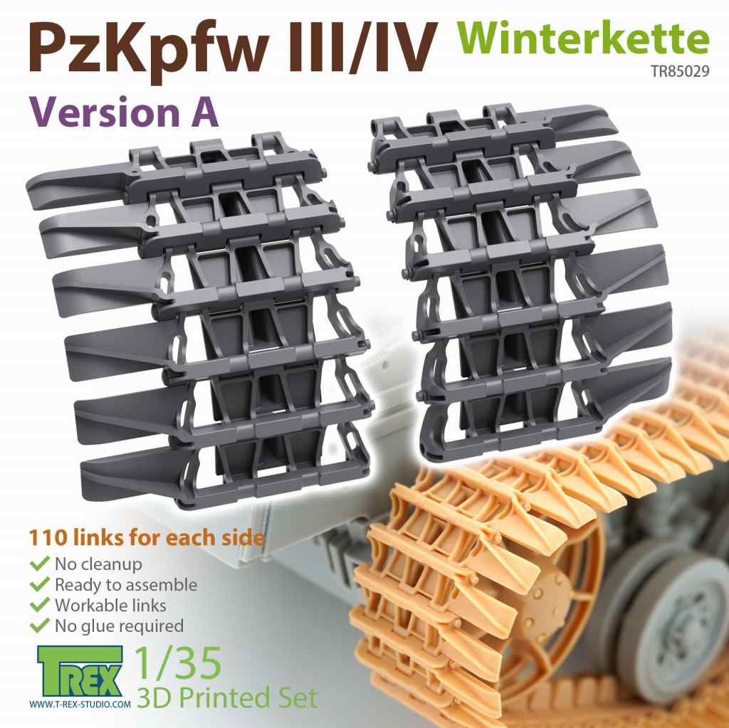 【新製品】TR85029 1/35 III/IV号戦車用冬季履帯 ウィンターケッテンバージョンA