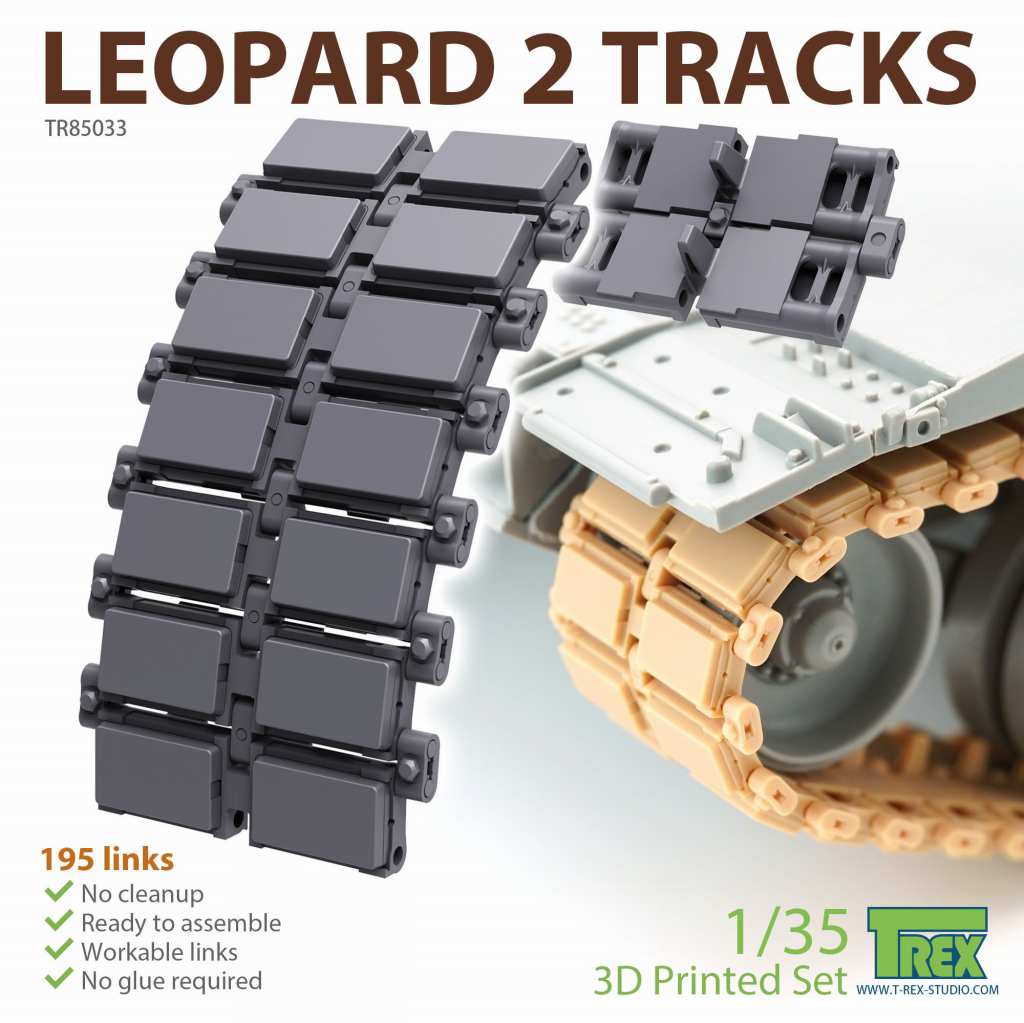 【再入荷】TR85033 1/35 レオパルト2戦車用可動式履帯