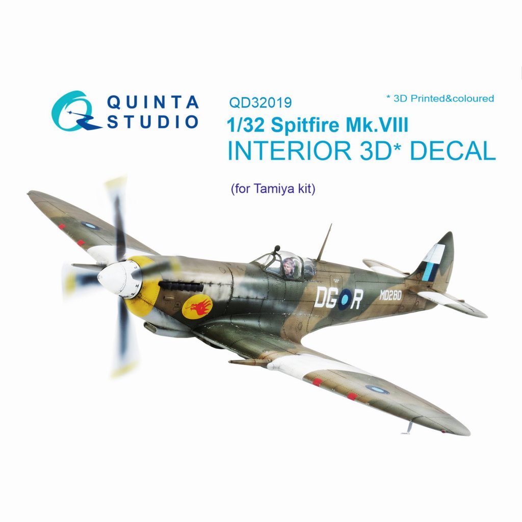 【新製品】QD32019 1/32 スーパーマリン スピットファイア Mk.VIII 内装3Dデカール (タミヤ用)