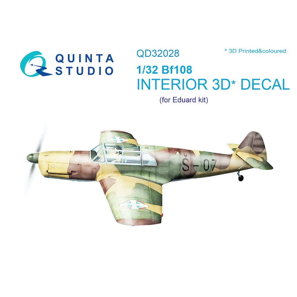 【新製品】QD32028 1/32 メッサーシュミット Bf108 タイフーン 内装3Dデカール (エデュアルド用)