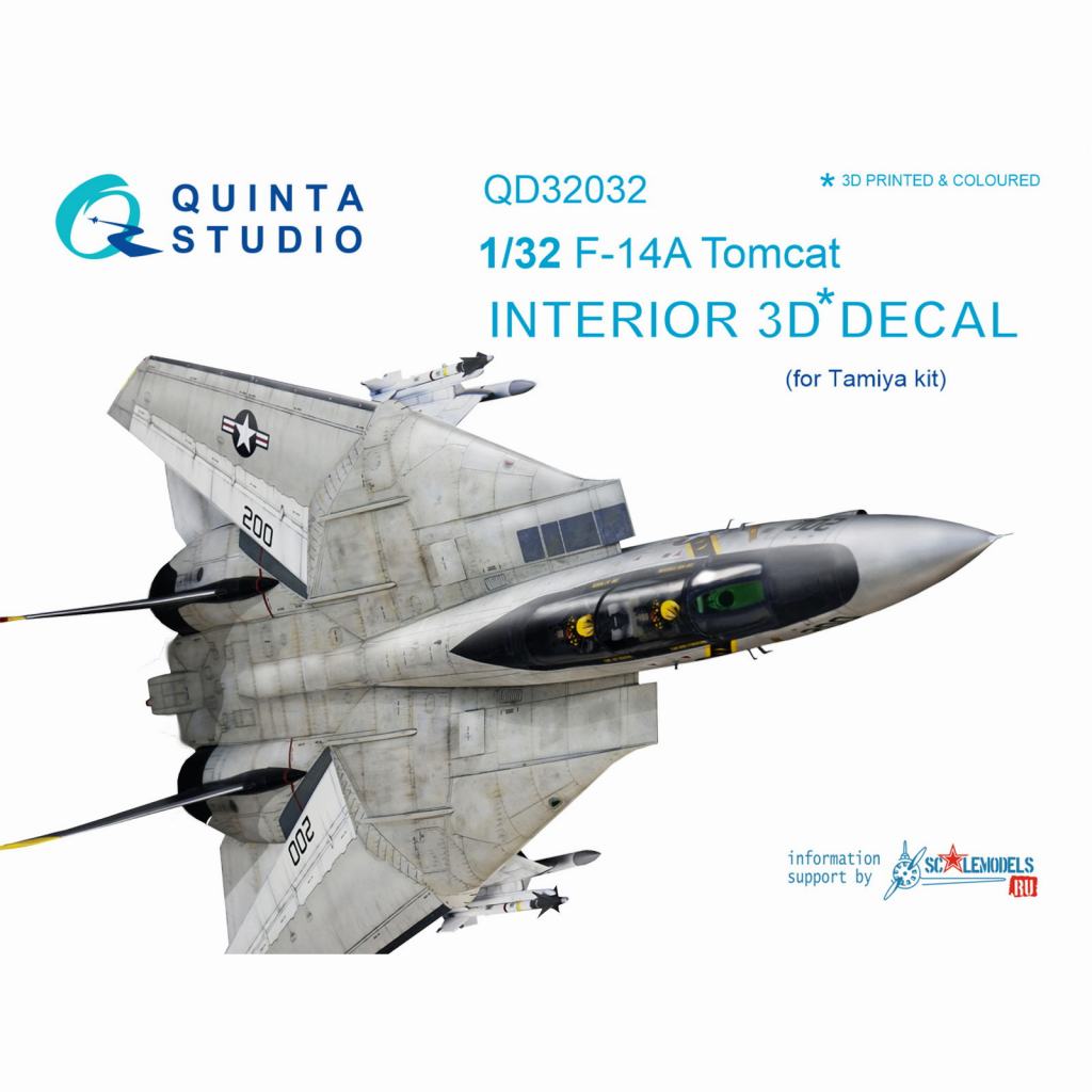 【新製品】QD32032)1/32 グラマン F-14A トムキャット 内装3Dデカール (タミヤ用)
