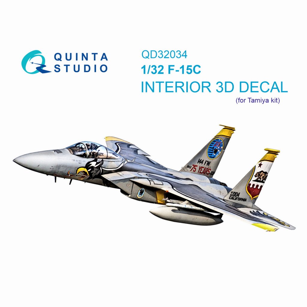 【新製品】QD32034 1/32 F-15C イーグル 内装3Dデカール (タミヤ用)