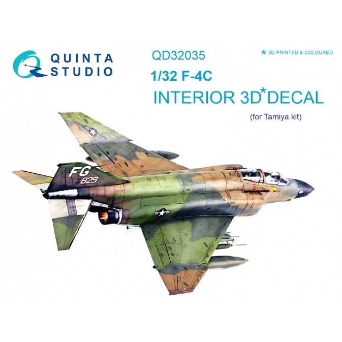 【新製品】QD32035 1/32 F-4C ファントムII 内装3Dデカール (タミヤ用)