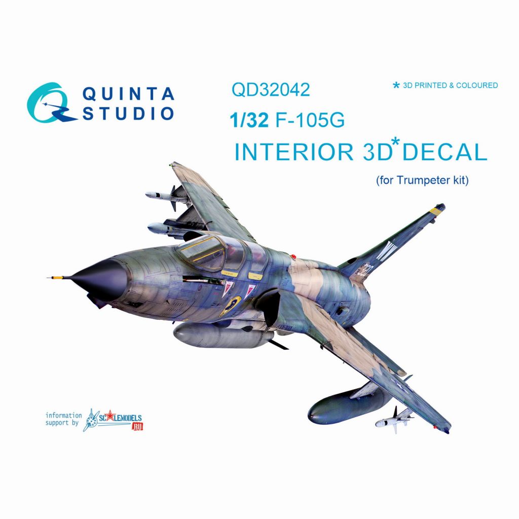 【新製品】QD32042 1/32 リパブリック F-105G サンダーチーフ 内装3Dデカール(トランぺッター用)