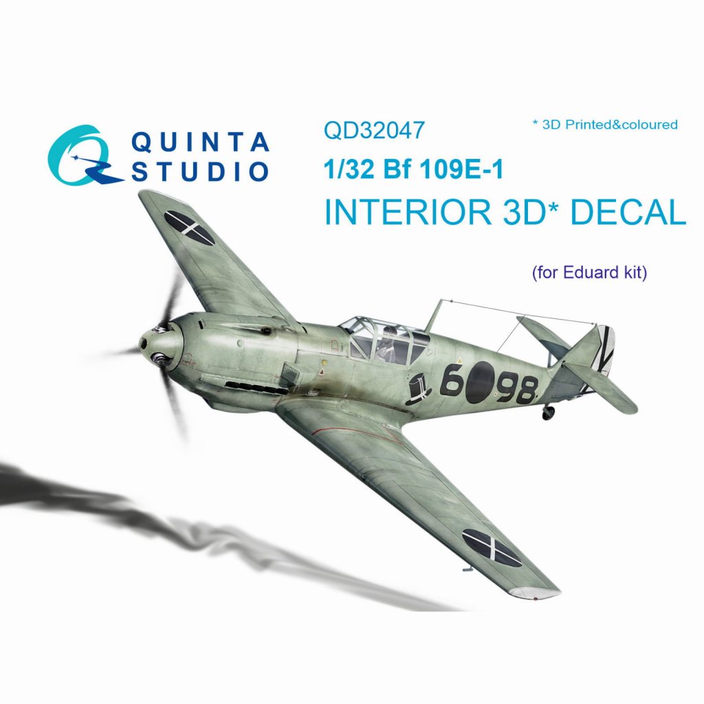 【新製品】QD32047 1/32 メッサーシュミット Bf109E-1 内装3Dデカール(エデュアルド用)