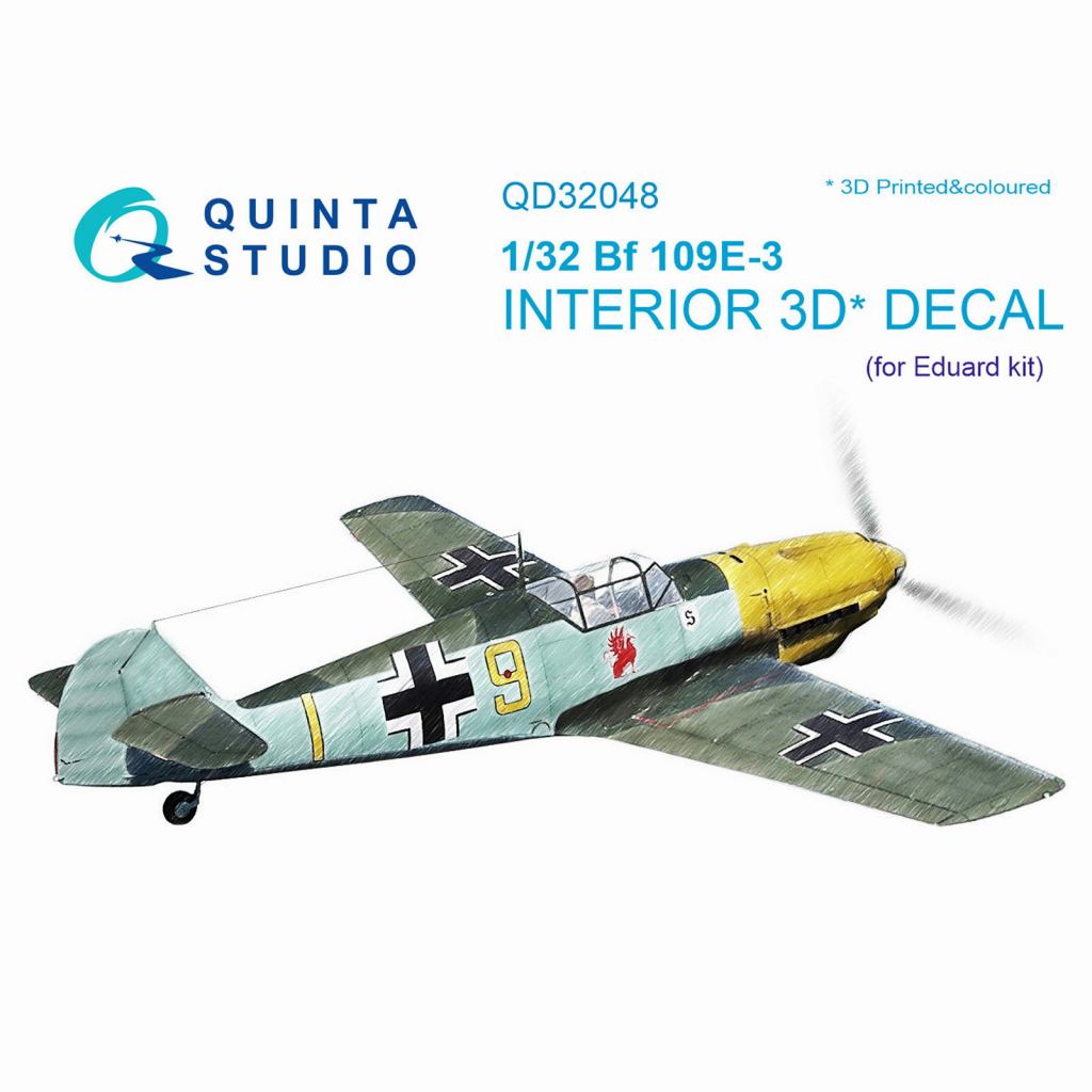 【新製品】QD32048 1/32 メッサーシュミット Bf109E-3 内装3Dデカール(エデュアルド用)