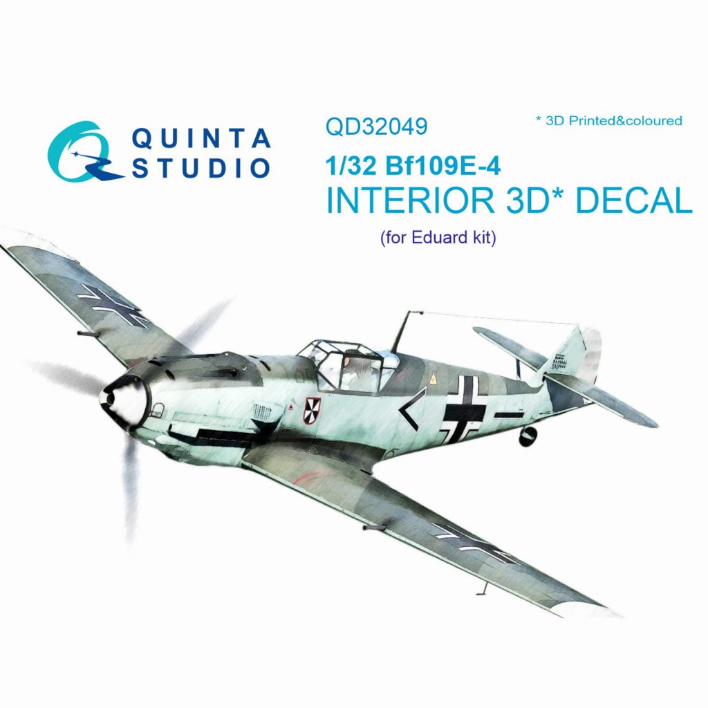 【新製品】QD32049 1/32 メッサーシュミット Bf109E-4 内装3Dデカール(エデュアルド用)