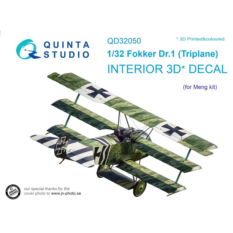 【新製品】QD32050 1/32 フォッカー Dr.1 内装3Dデカール (モンモデル用)