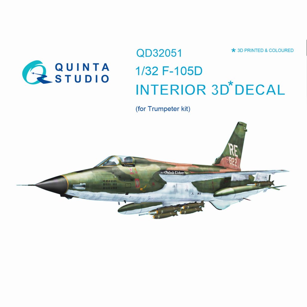 【新製品】QD32051 1/32 リパブリック F-105D サンダーチーフ 内装3Dデカール(トランぺッター用)