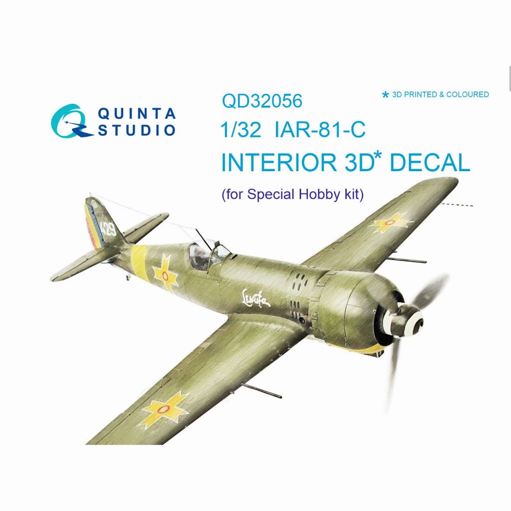 【新製品】QD32056 1/32 IAR-81C 内装3Dデカール(スペシャルホビー用)