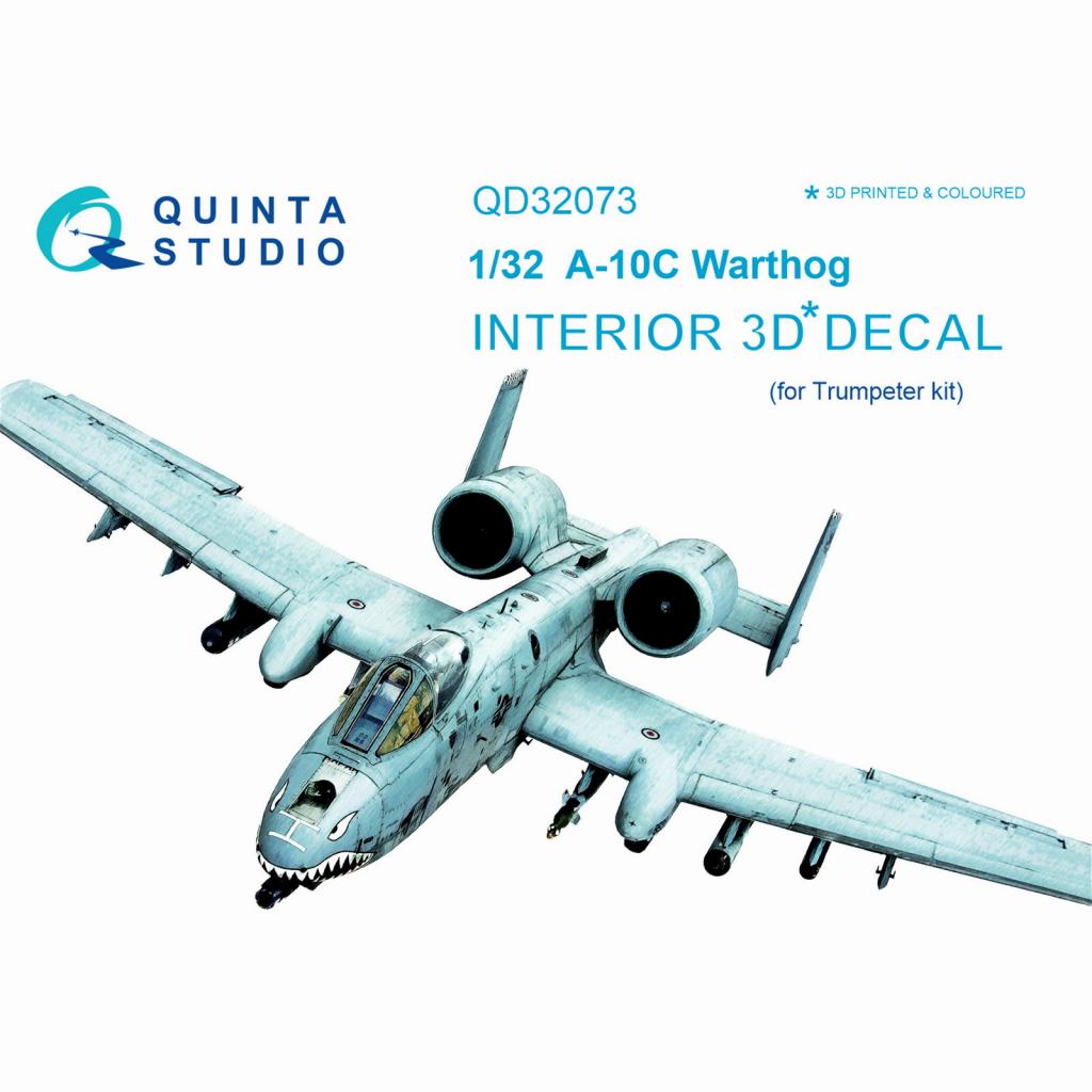 【新製品】QD32073 1/32 フェアチャイルド A-10C サンダーボルトII 内装3Dデカール(トランぺッター用)