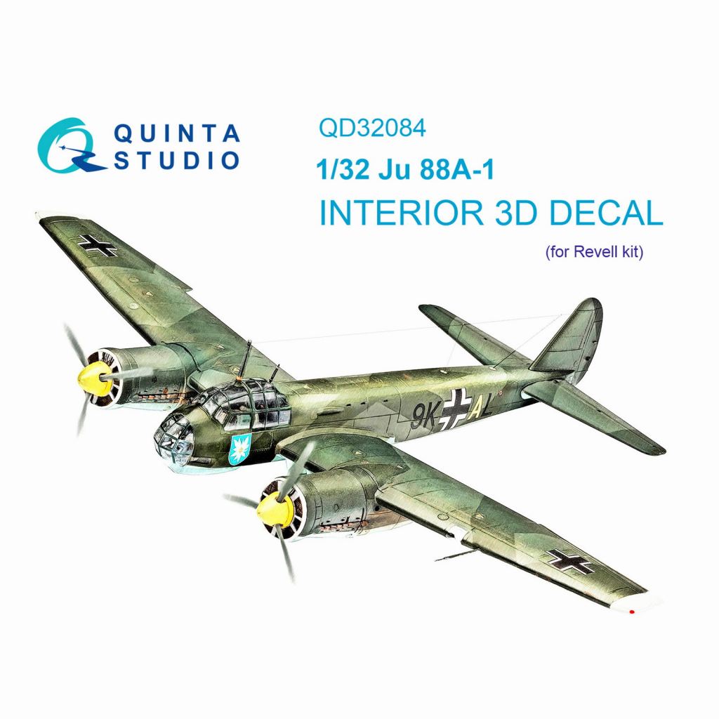 【新製品】QD32084 1/32 ユンカース Ju88A-1 内装カラー3Dデカール(レベル用)