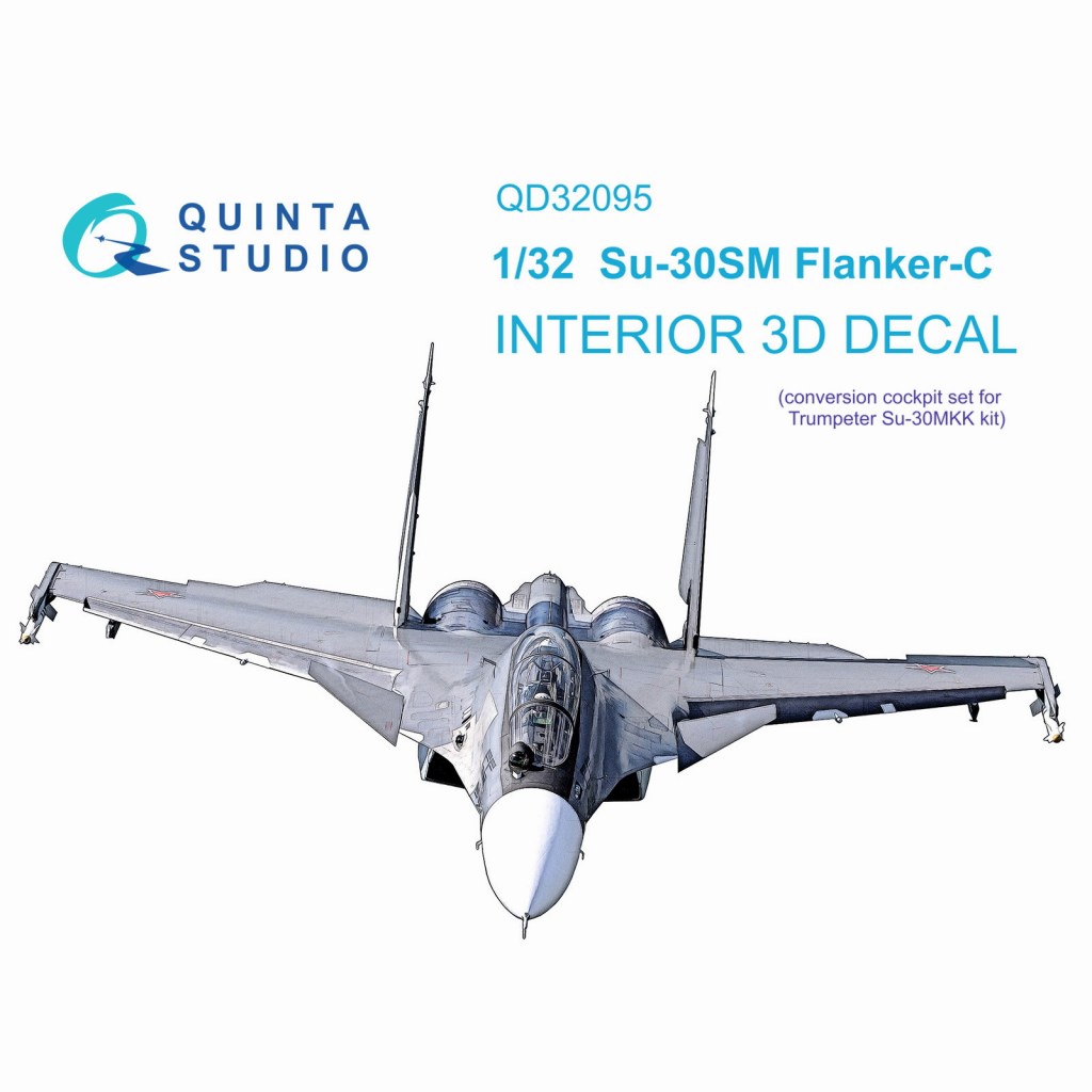 【新製品】QD32095 1/32 スホーイ Su-30SM フランカー 内装カラー3Dデカール(トランペッター用)