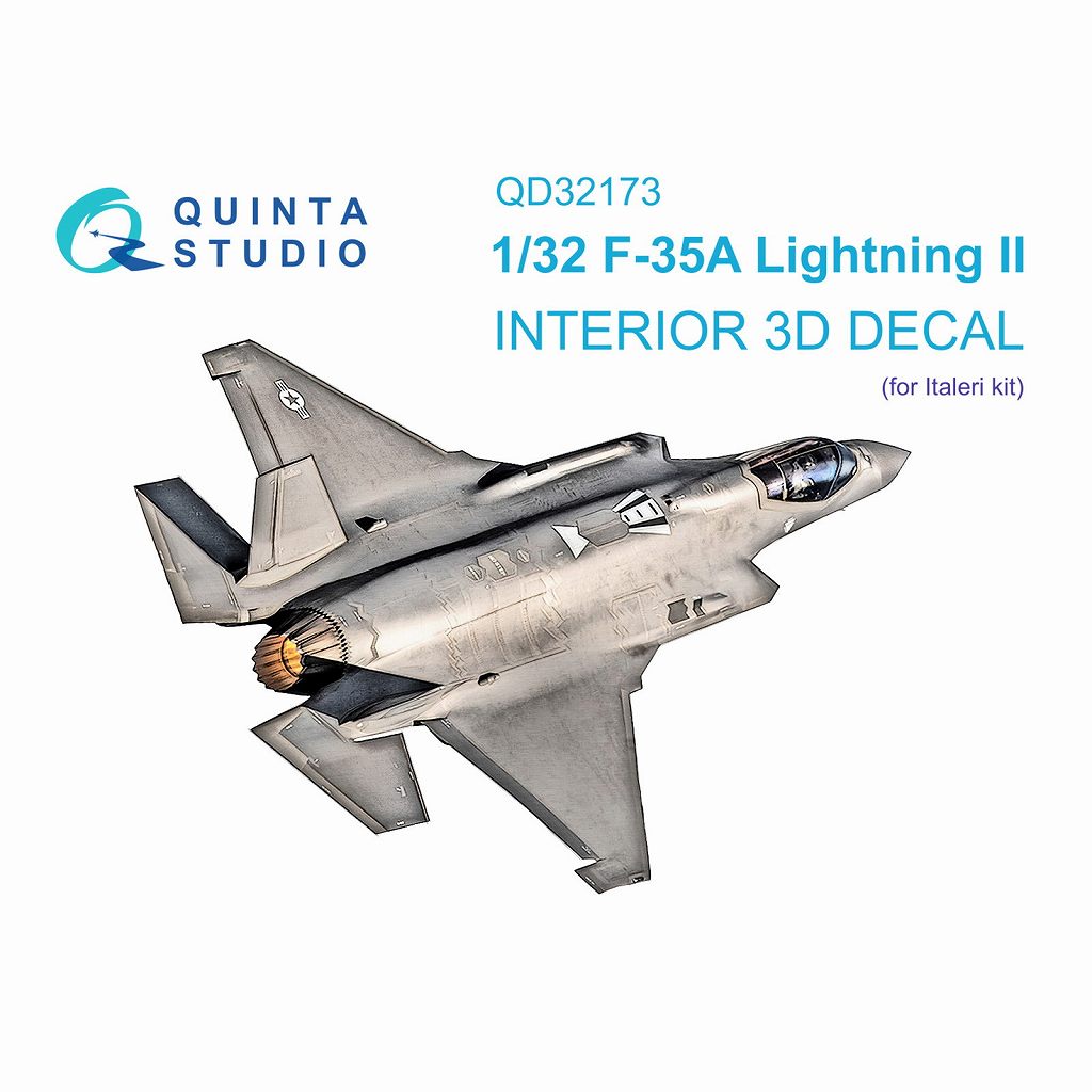 【新製品】QD32173 1/32 F-35A ライトニングII 内装カラー3Dデカール(イタレリ用)