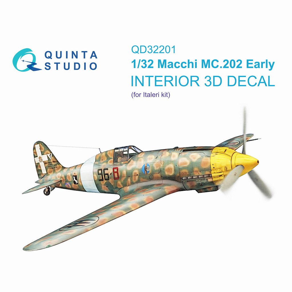 【新製品】QD32201 1/32 マッキ MC.202 フォルゴーレ 前期型 内装カラー3Dデカール(イタレリ用)