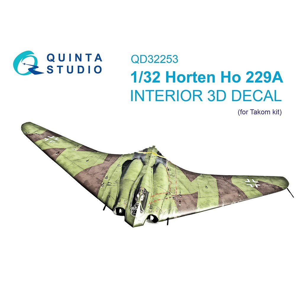 【新製品】QD32253 1/32 ホルテン Ho229 内装カラー3Dデカール (タコム用)