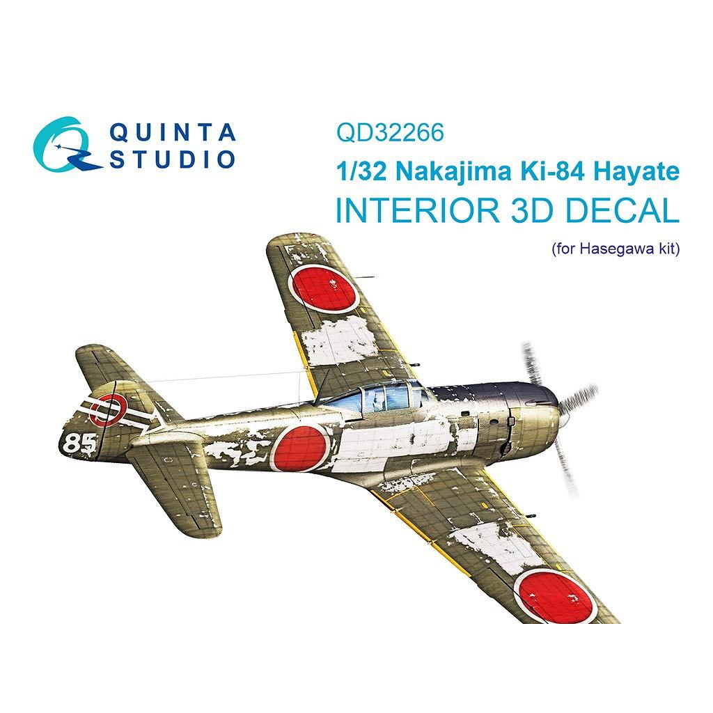 【新製品】QD32266 1/32 中島 キ84 四式戦闘機 疾風 内装カラー3Dデカール (ハセガワ用)
