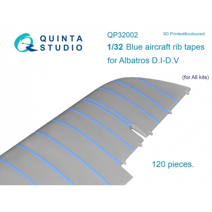 【新製品】QP32002 1/32 アルバトロス D.I-D.V用青リブテープ (汎用) (120本入り)